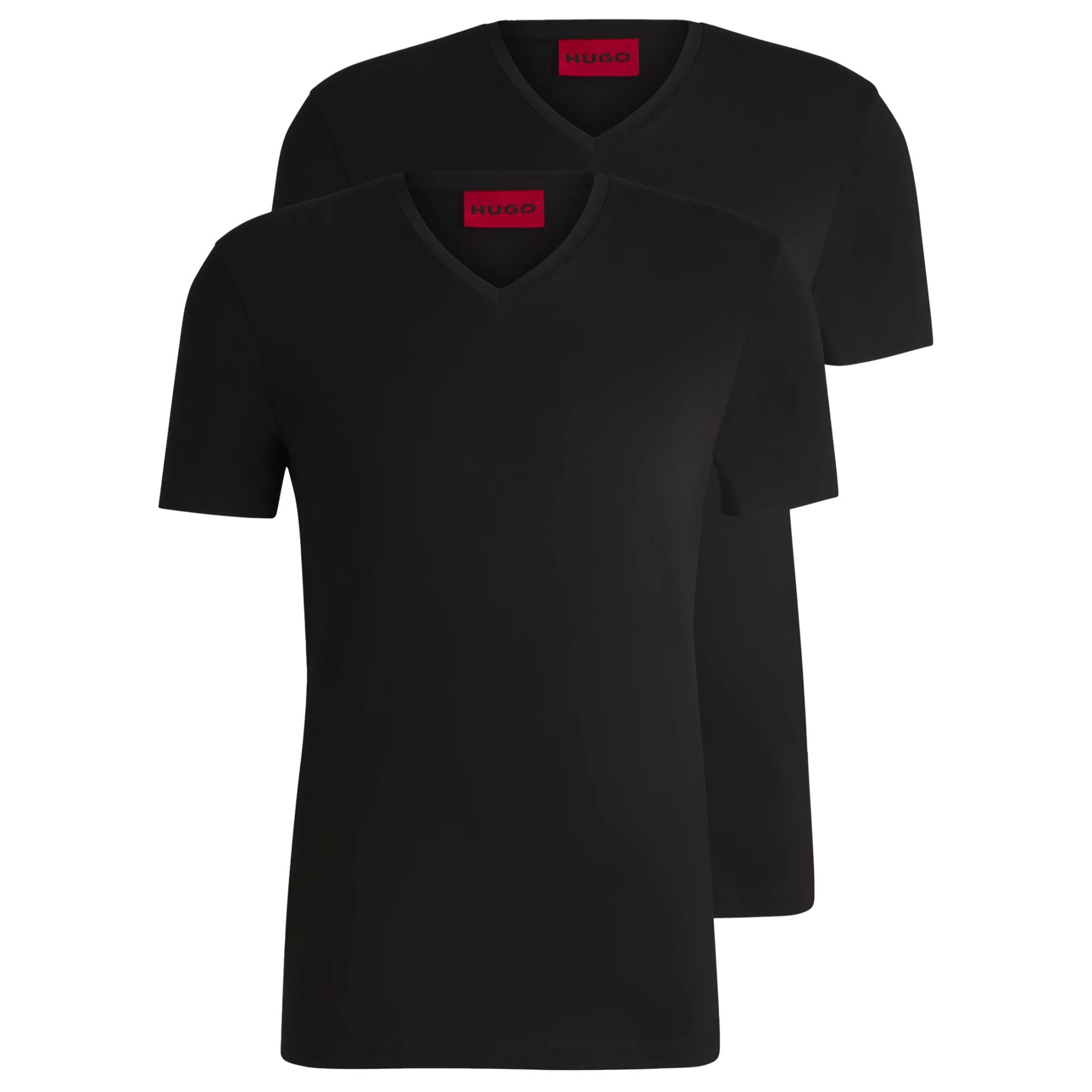 Hugo T-shirts V-hals 2-pak Hugo red label zwart